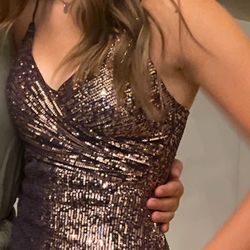 Formal dress - rose gold sequin 