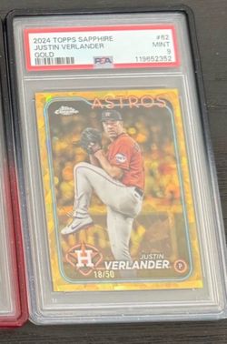 $20 2024 TOPPS SAPPHIRE JUSTIN VERLANDER GOLD
