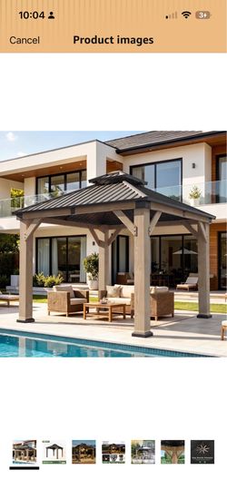 10' x 10' Outdoor Wood Gazebo