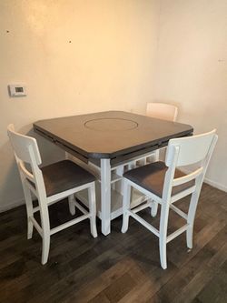 Counter Height Dining Table Set with 3 Chairs