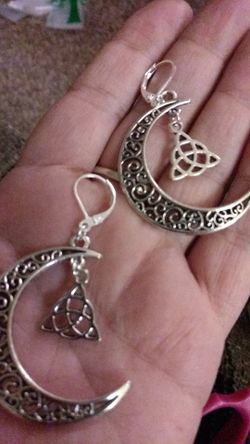 NEW Crescent Moon Celtic earrings