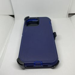 For iPhone 13 Pro Max Blue Belt Clíp Case Holster Defender 