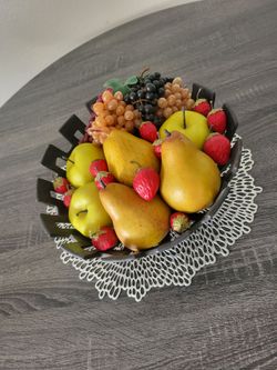 Artificial fruit ceramic bowl decor