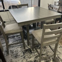 Gray Counter Height Dining Set/ Financing Available 