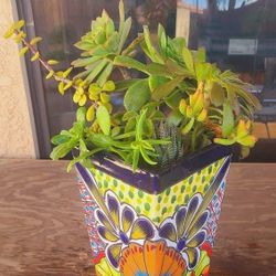 Huge Talavera Pot/vase 12"x5"x5" NEW !! Pot ONLY!!