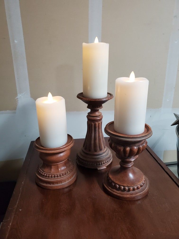 Candle Holders ( Qty 3) Candles Not Included 