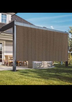 8' W x 8' H Outdoor Roller Shade with Crank Handle