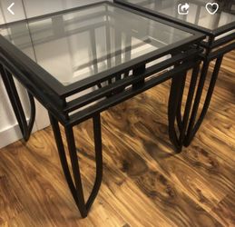 Glass end tables
