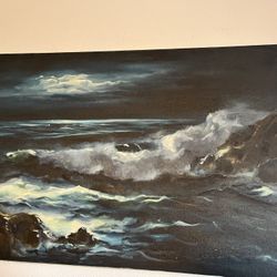 Canvas Art Of Ocean 