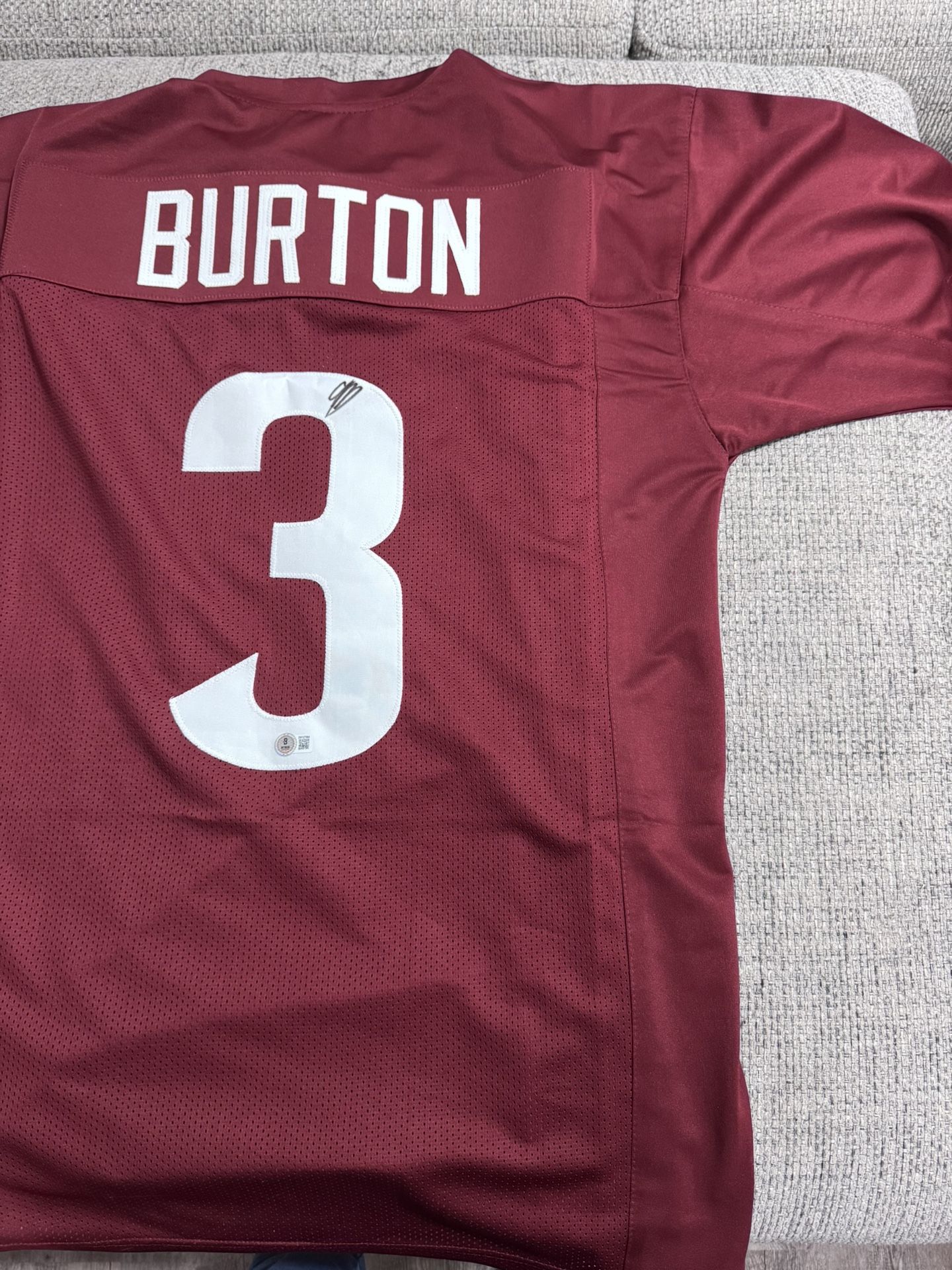 Jermaine Burton Signed Autograph Custom Jersey - Beckett Coa - Alabama Tide