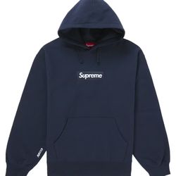 Supreme Hooded Sweatshirt FW25. Navy Color. Size: Medium