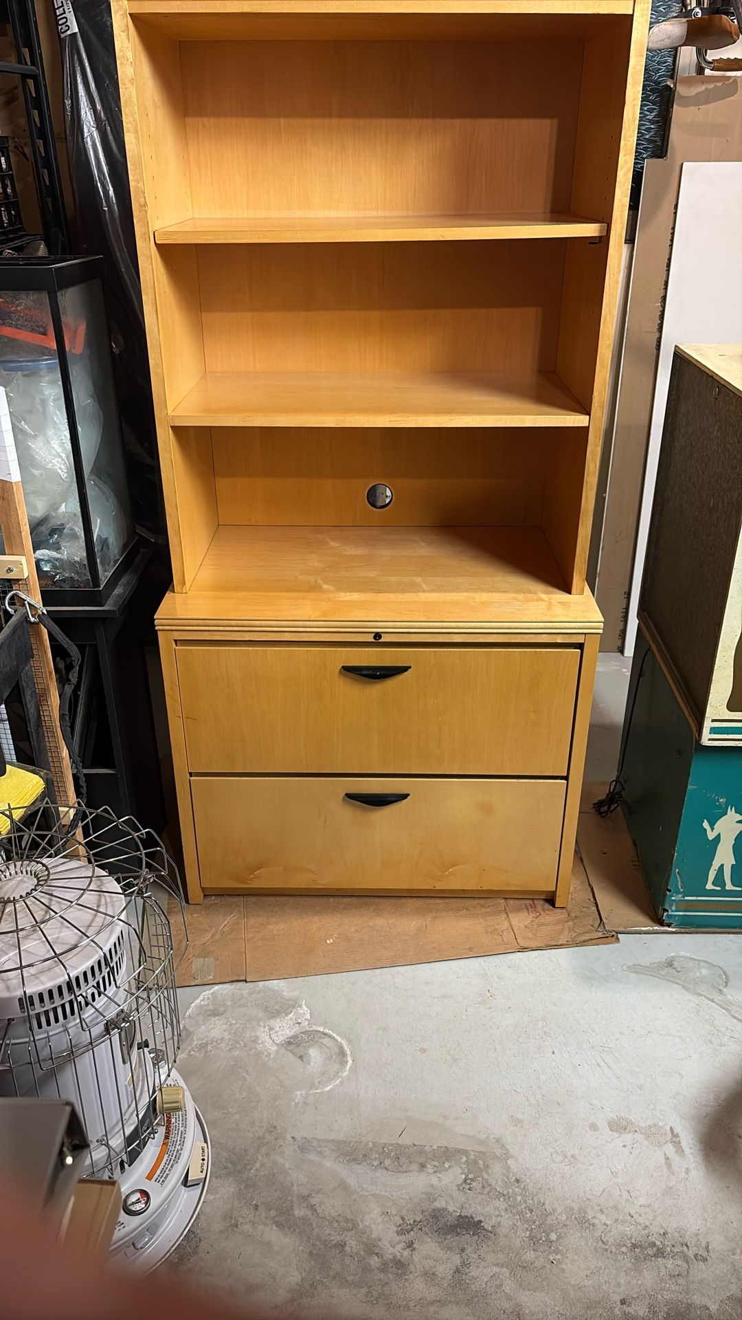 Filing Cabinet W/ Hutch 