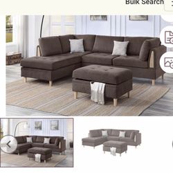Sectional With Ottoman 