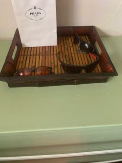 Vintage Japanesse bamboo tray (no picking up tomorrow)