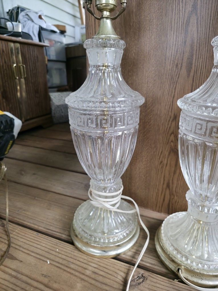 VINTAGE 2 Crystal Lamps