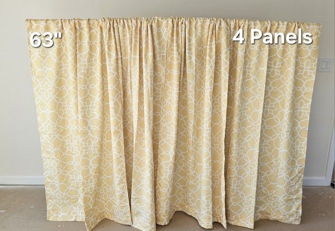 Room Darkening Curtains 63"