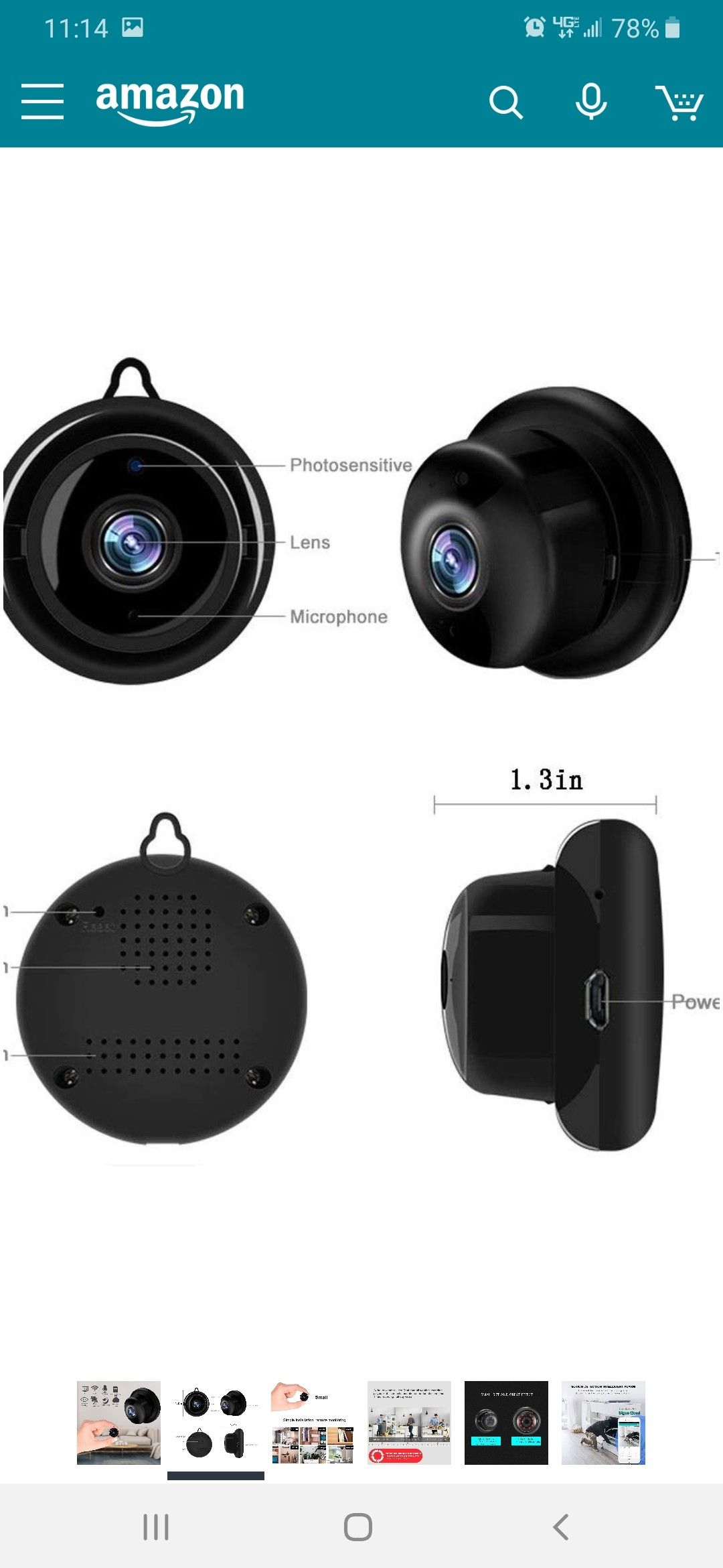 TYNEGH mini wireless camera 1080p.