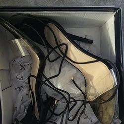 Black Lulus Womens Ledah Heels Size 8