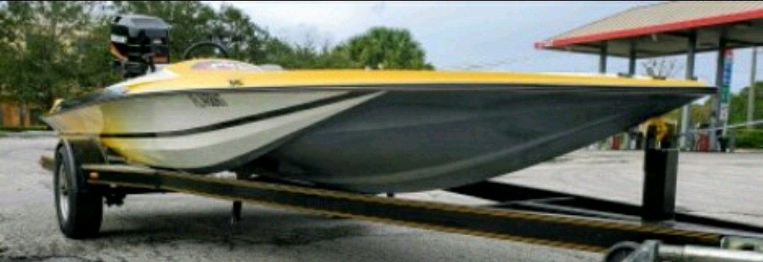 *PRICE REDUCED* 18' Laser (LTV) Tunnel Hull/Bass Boat (RARE) New Interior,Stereo,Paint,Jack Plate,Hyd Steering,200+hp Mercury (built),Custom Trl, MORE