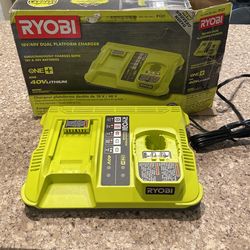 RYOBI ONE+ Lithium-Ion Dual Platform Charger for 18-Volt ONE+ and 40-Volt Batteries