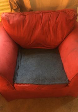 Red single chair couch