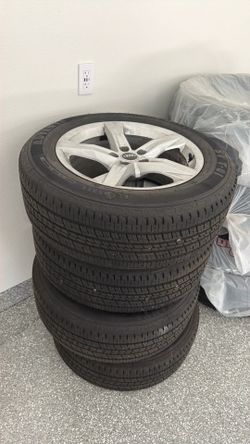 18 inch silver rims with tires