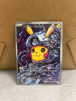 Non TCG Pokemon Mecha Pikachu Fan Art Card