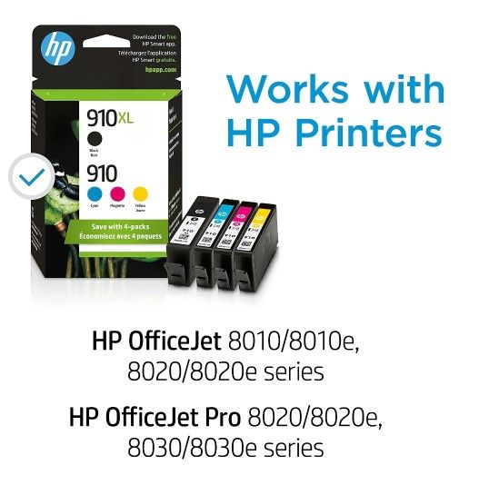 HP Ink Cartiges (New)- 4 Color Pack