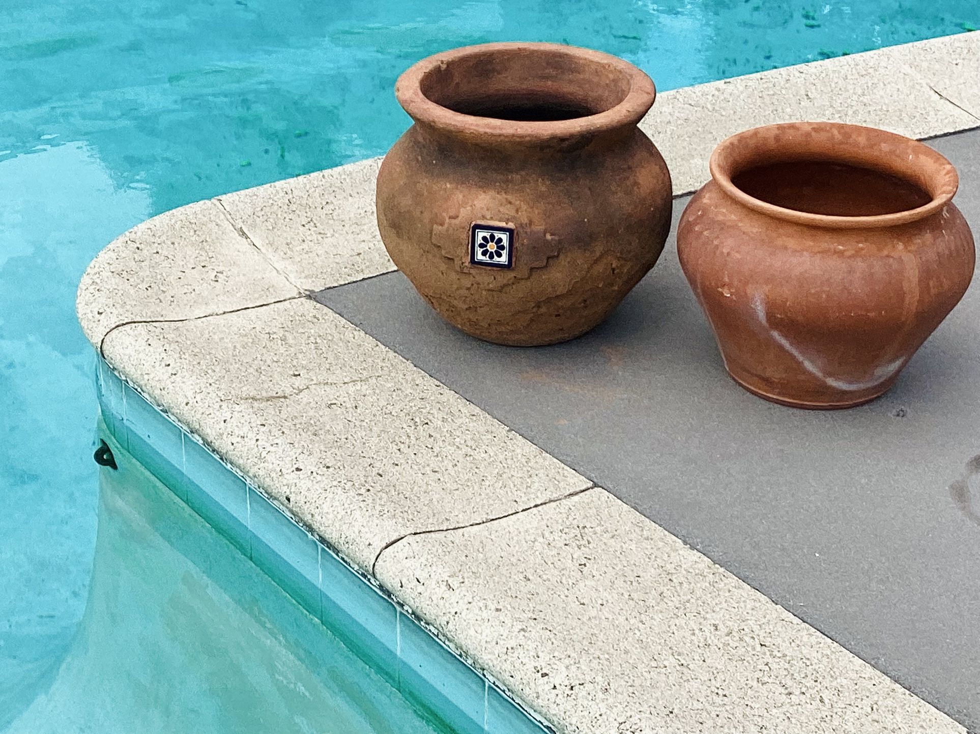 A Pair Of Cute Terracotta Pots For $70 Firm