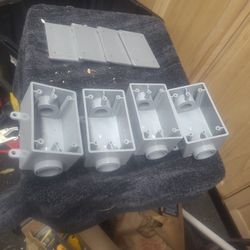 4ea Singke Gang 3/4 Pvc Boxes With Blanks