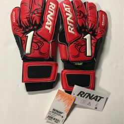 Rinat Goalie Gloves Outdoor Indoor Turf Grass Sports Soccer Size 9