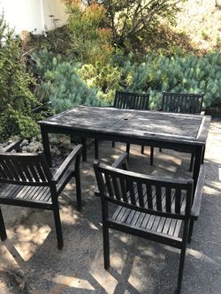 Outdoor patio set wood