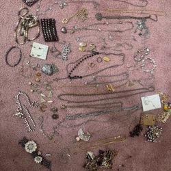 Vintage New Jewelry Bundle Necklace Bracelet Earrings 