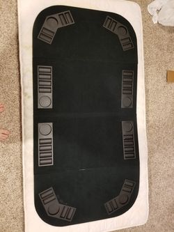 Fold up card table topper