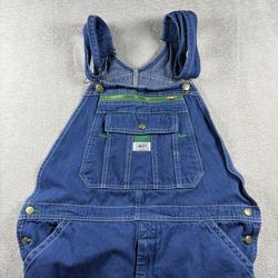 Liberty Denim Overalls Men’s 38x30 Blue Jean Workwear Carpenter Bib Pockets#2239