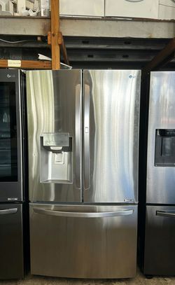 LG 3-Door Refrigerator (French Door Fridge) Stainless Steel - Water Dispenser LED Lighting