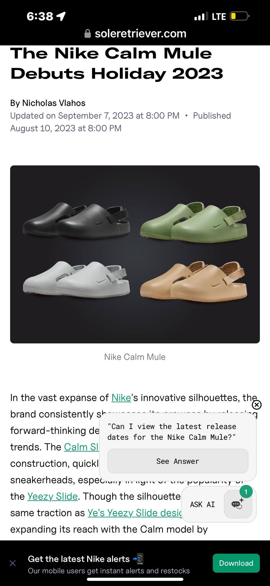 LOT of FOUR Nike Calm Mules Sz9 Men’s 