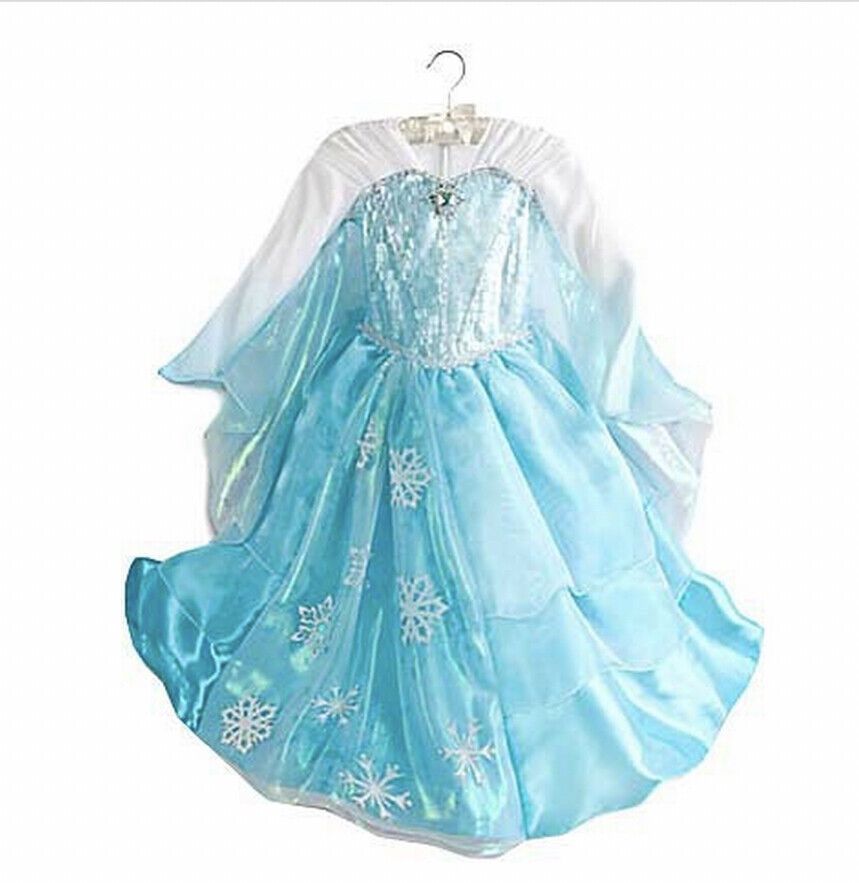 Disney Frozen Elsa Winged Dress Up, Girl Costume, Halloween, Rare Find, New Without Tag, 7/8