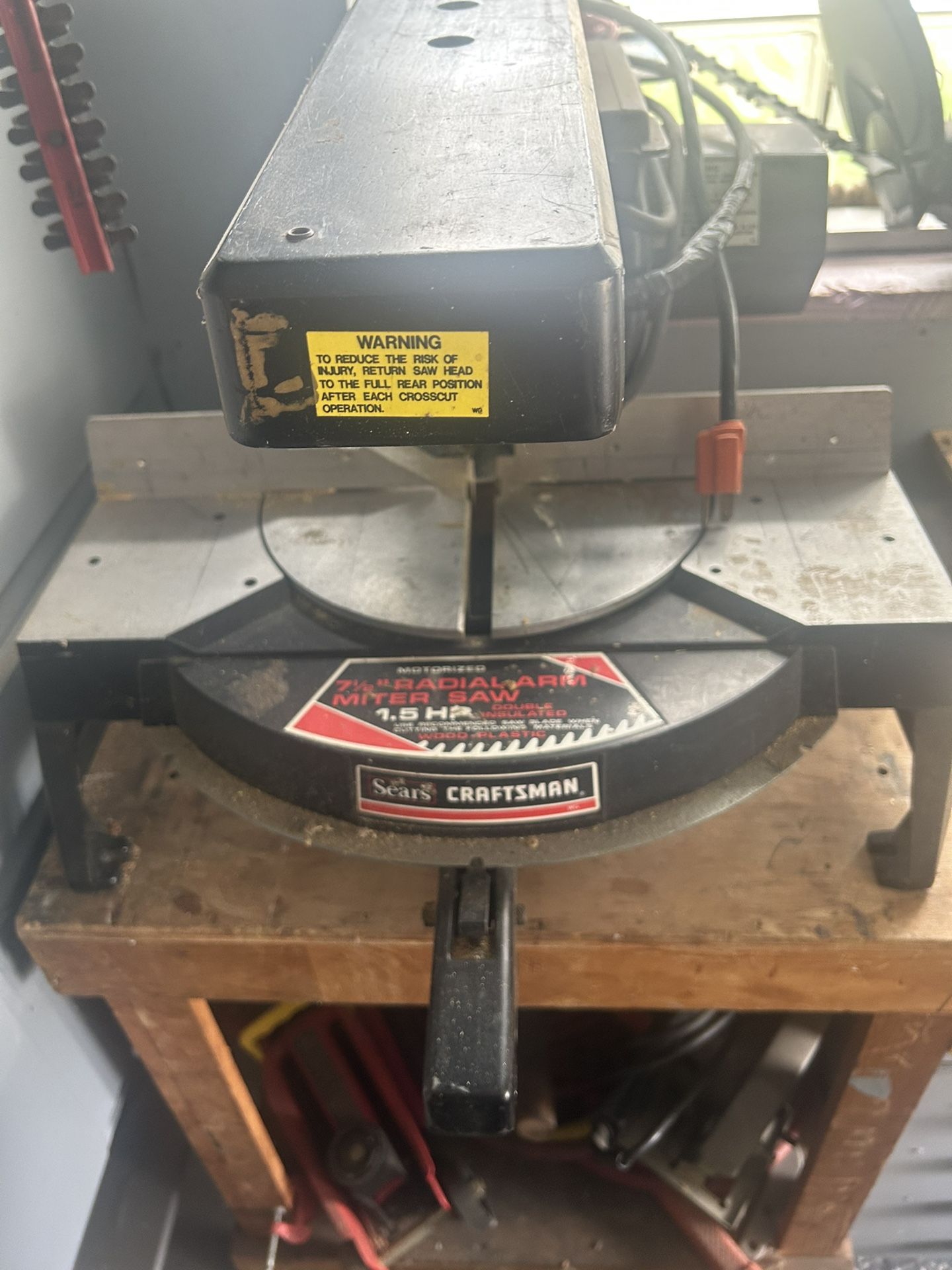 Craftsman 7 1/2” Radial Arm Miter Saw