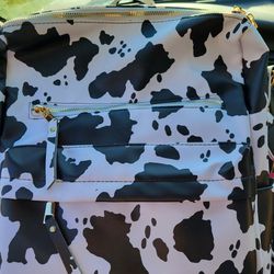 Cow Print Backpack style Purse