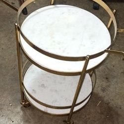 Marble Table W Wheels