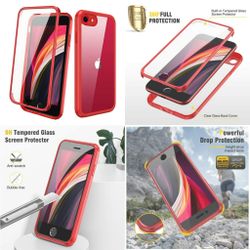 iPhone SE 2020/iPhone 8 CASE with Built-in Glass Screen Protector