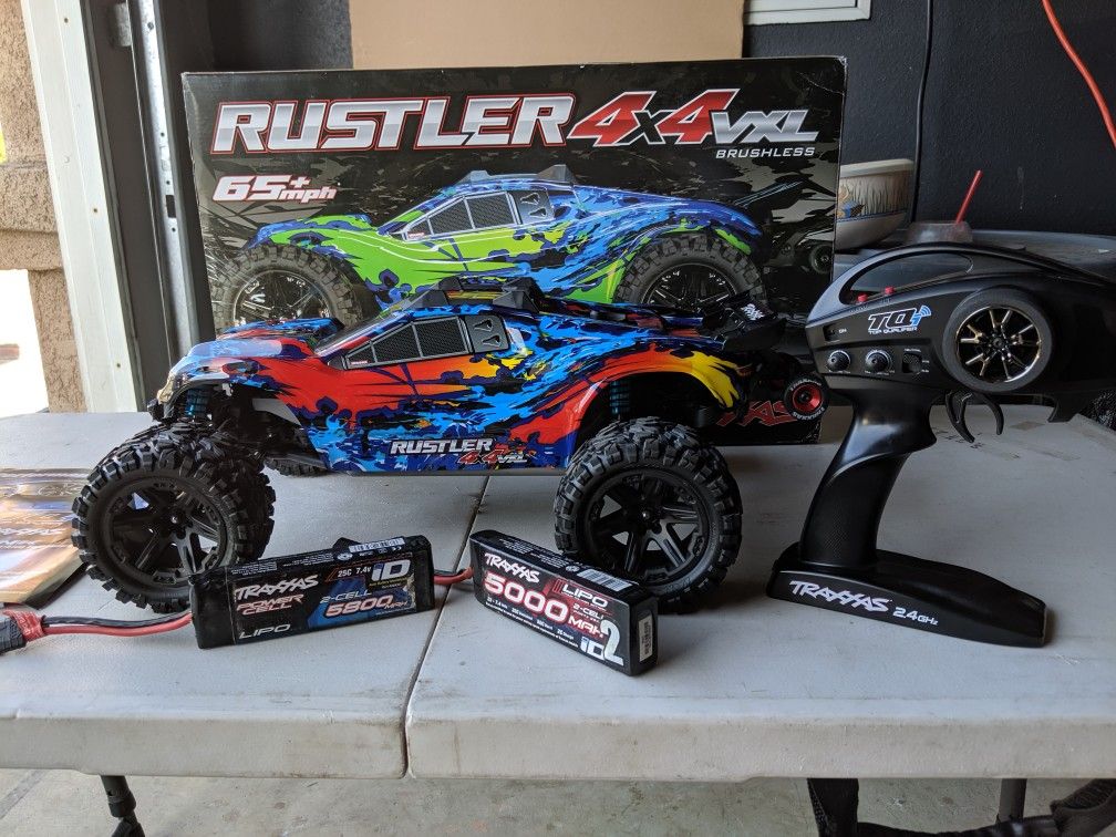 Traxxas Rustler 4x4 VXL RTR Truck & 60+MPH 3S for Sale in Fontana, CA ...