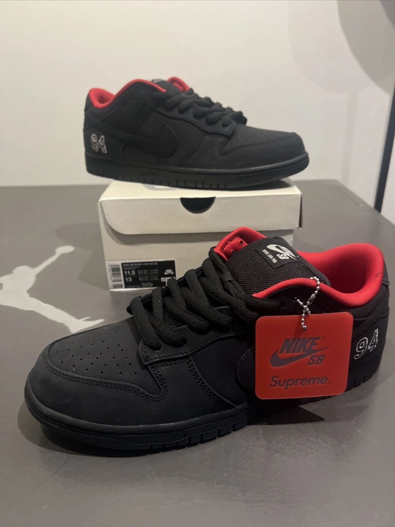 Nike Dunk Low Supreme 94 Black Size 11.5