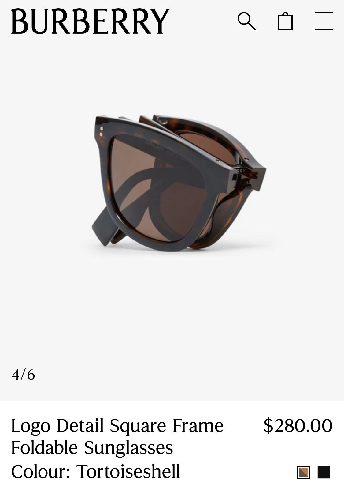 foldable burberry sunglasses