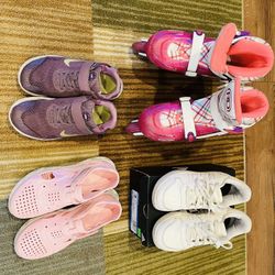 Girls Shoes And Rollerbladed