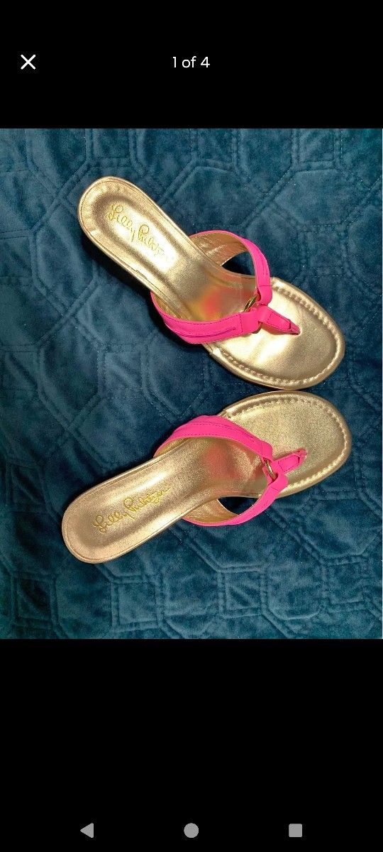 Lilly Pulitzer *NEW* McKim Wedge in Prosecco Pink, Size 7.5