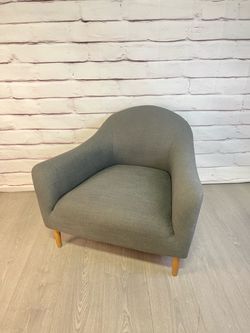 Crate & Barrel Grey Pennie Lounge Chair