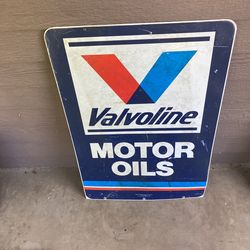 Double Sided Metal Valvoline Oil Sign