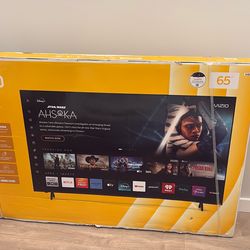 New 4k Vizio 65in Smart TV, Stand & Wall mount